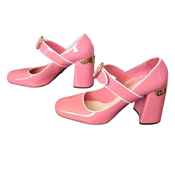 Prada Pink Patent Leather Heels Mary Jane - Picture 8 of 16